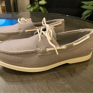 Club Room Men's Canvas Boat Shoes - Light Gray